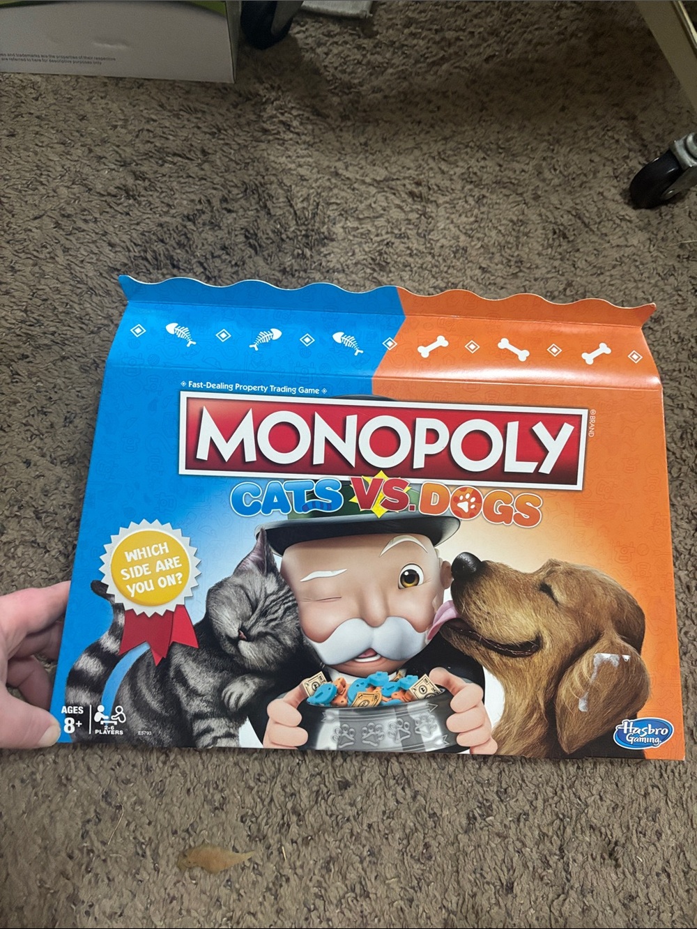 Hasbro Monopoly Cats vs. Dogs Board Game - Blue & Orange